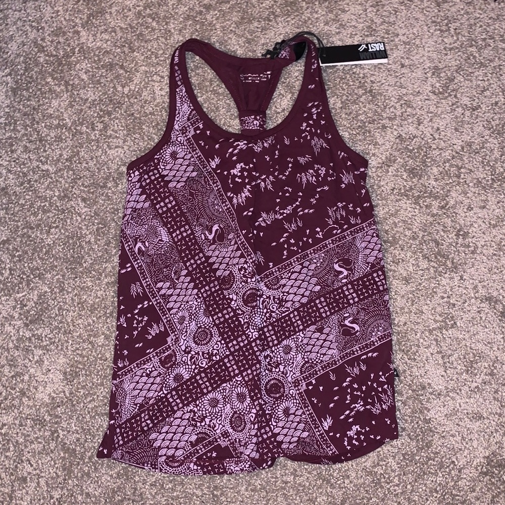 William Rast dark purple tank top NWT size XS